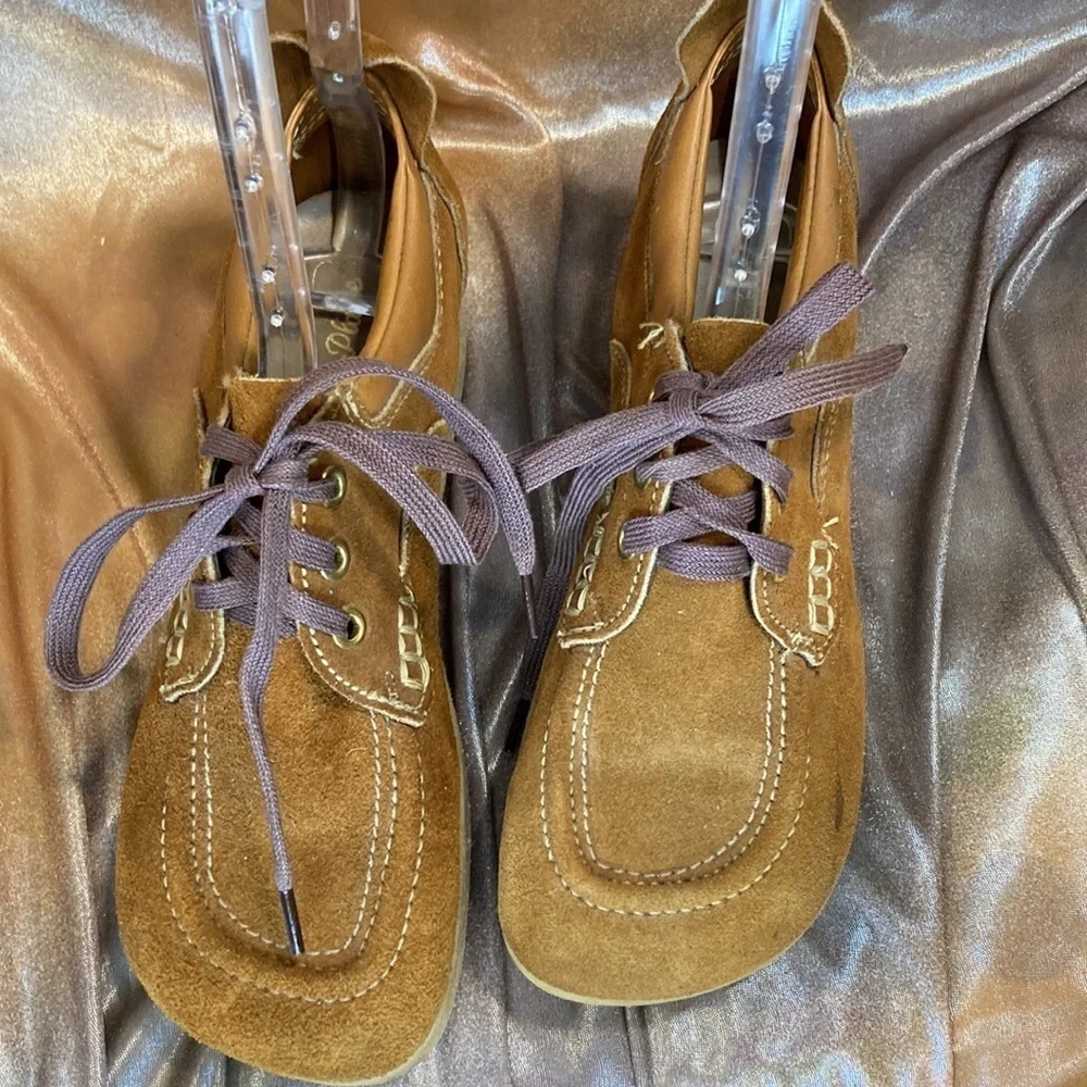 1970’s brown leather Sears vintage casual chukkas size 5.5. Few‎ scrapes. Fc 2